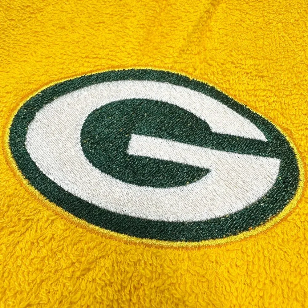 Green Bay Packers Towels Embroidered Hand Towel Set Green Gold Bathroom Decor